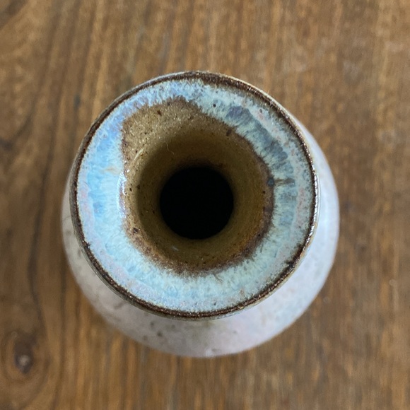 Studio Pottery Vase - Pink Wave Glaze - Singed - Stamped - Picture 4 of 6